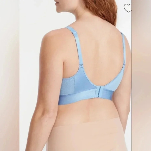 Women's Bali One Smooth U Bounce Control Wireless Bra, Size 40D, Blue, NWT - Picture 3 of 13